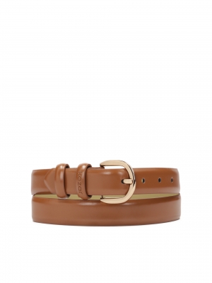 Klasický úzký opasek z hladké kůže 