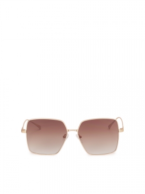 Elegantní sluneční brýle se zlatým rámem