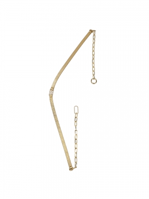 Zlatý pásek s řetízkem a monogramem