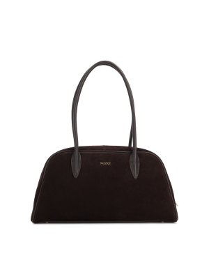 Hnědá semišová kabelka