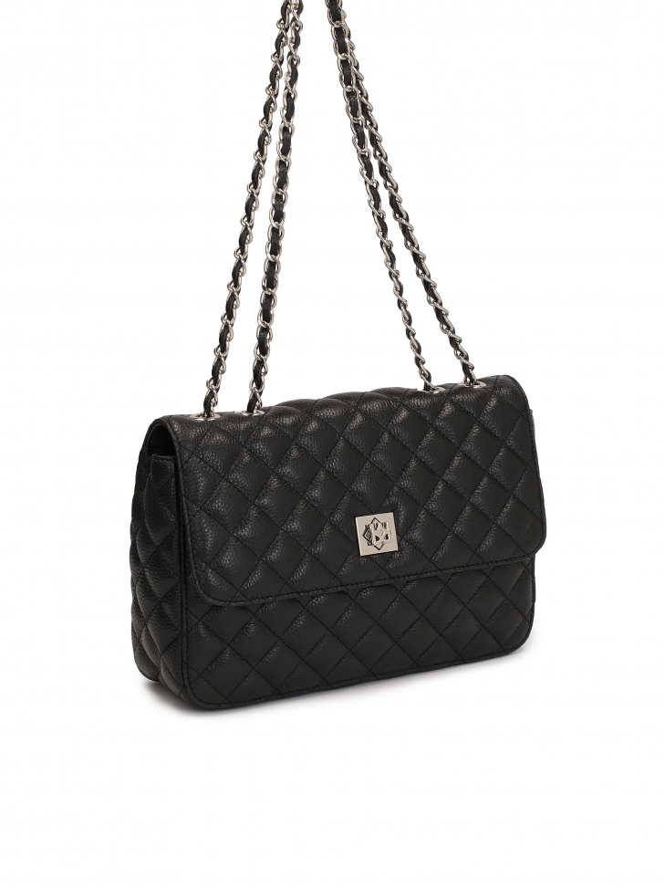 Prošívaná taška s řetízkem propleteným koženým řemínkem VIDIA