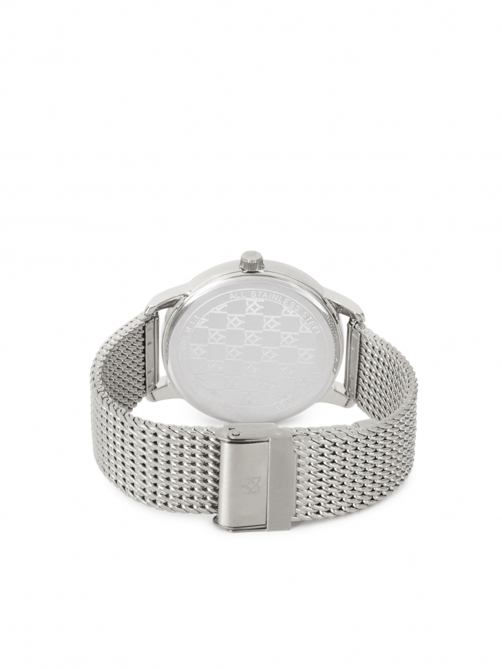 Dámské hodinky ve stříbrné barvě na síťovaném náramku 