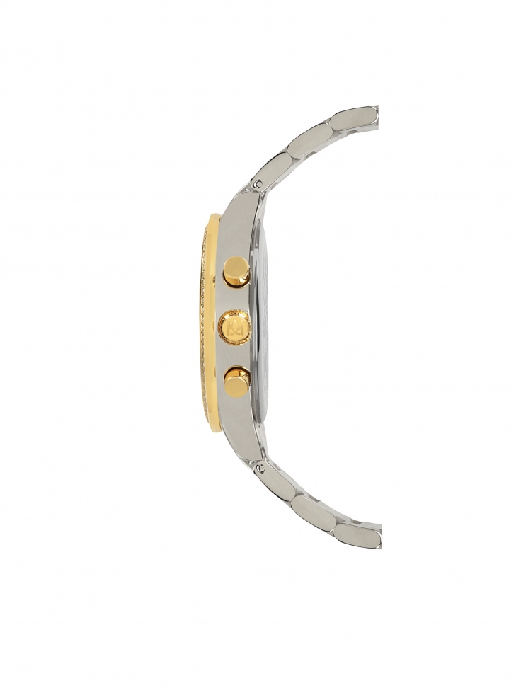 Stříbrné a zlaté hodinky s krystaly 