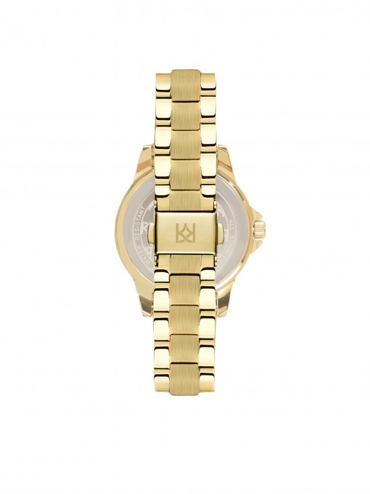 Hodinky s úzkým náramkem a vroubkovaným rámečkem LUXE TOUCH