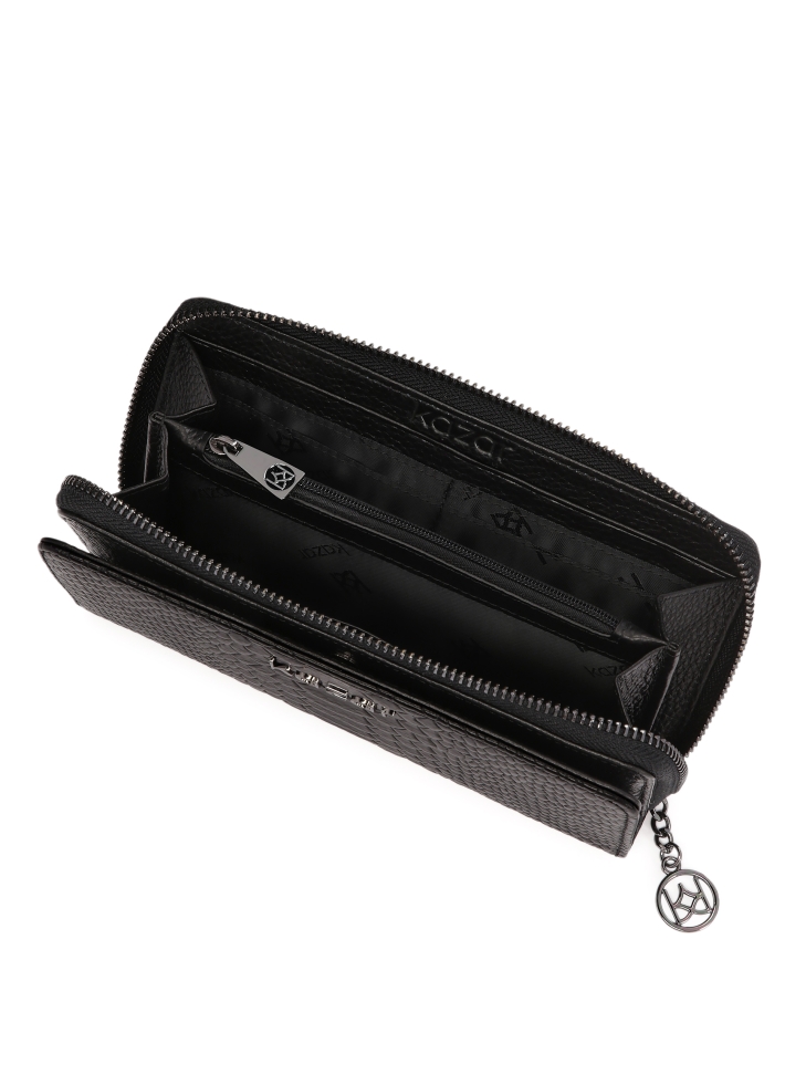 Dámská kožená peněženka s reliéfem a zapínáním na zip  ROLETTE