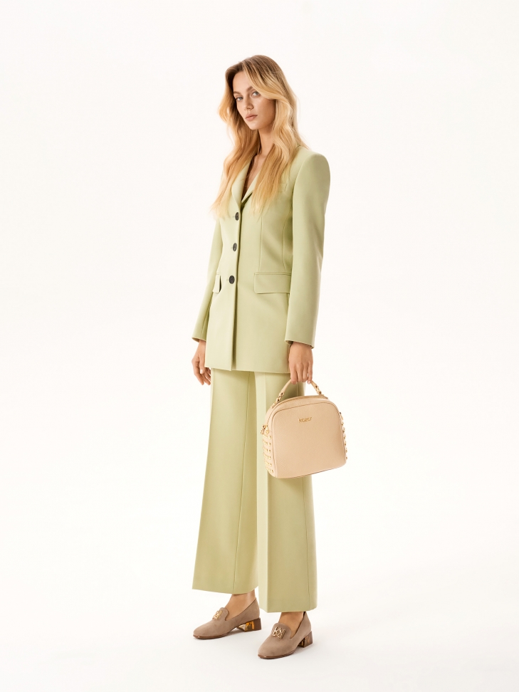 Kabelka z kůže zdobená nýty NASIRA