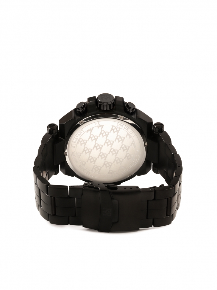 Černé pánské hodinky ve sportovním stylu URBAN STEEL