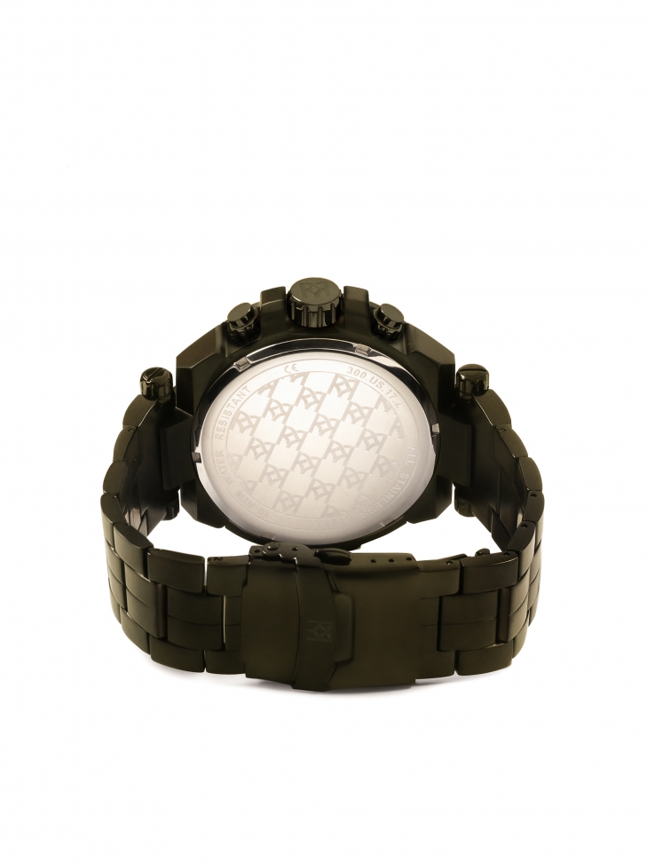 Pánské masivní hodinky v khaki barvě URBAN STEEL
