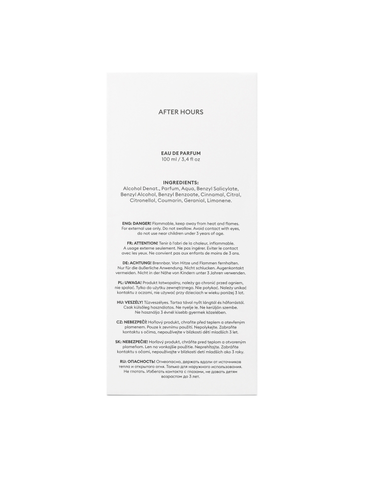 Pánská parfémovaná voda 100 ml AFTER HOURS