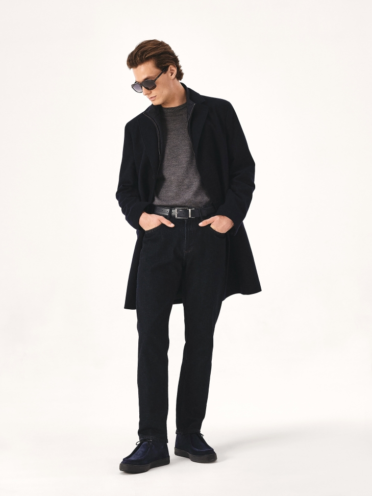 Pánský hnědý a tmavě modrý oboustranný pásek TIGAR