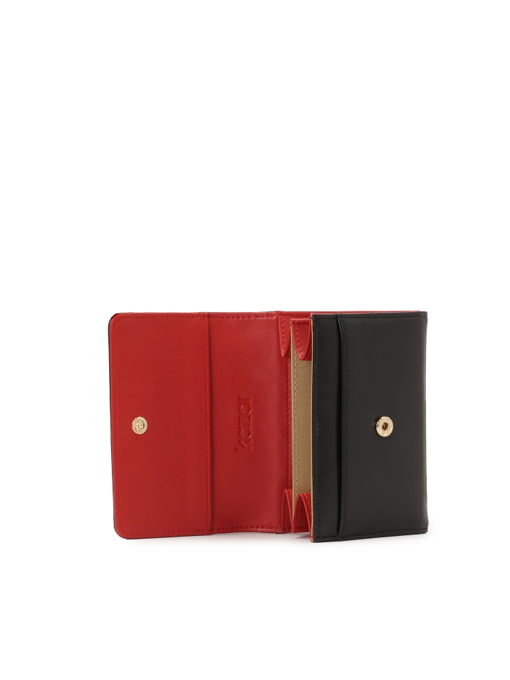 Černá peněženka s červeným vnitřkem MELLY