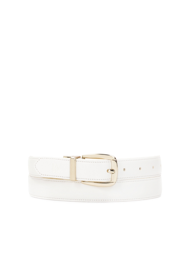 Bílo-zlatý pásek s otočnou sponou  MILL