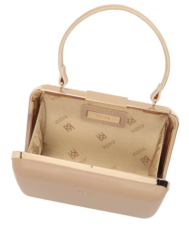 Pevná krabicová taška potažená kůží ISET