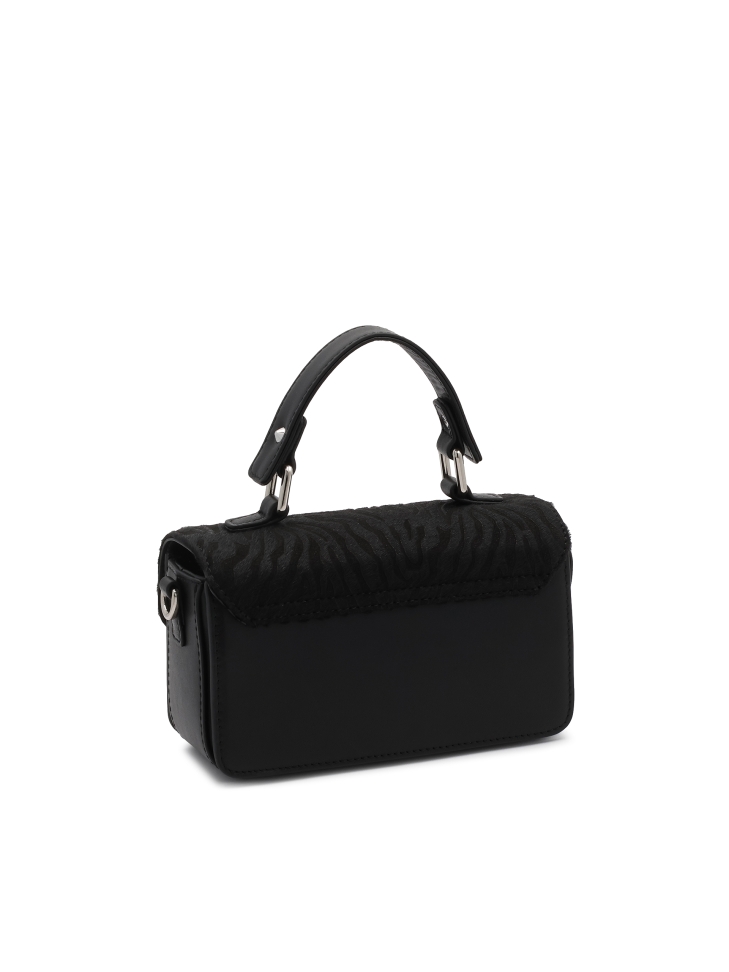 Černá štětinová kabelka se vzorem zebry SIDE