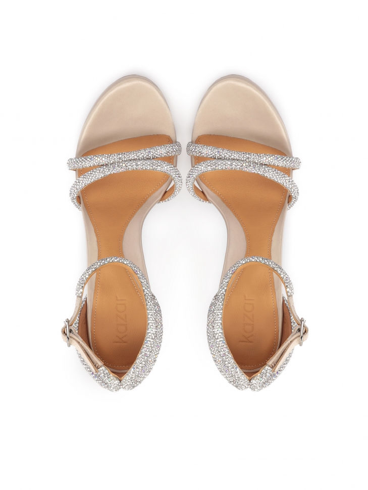 Večerní sandály se zdobenými pásky KLARISSA