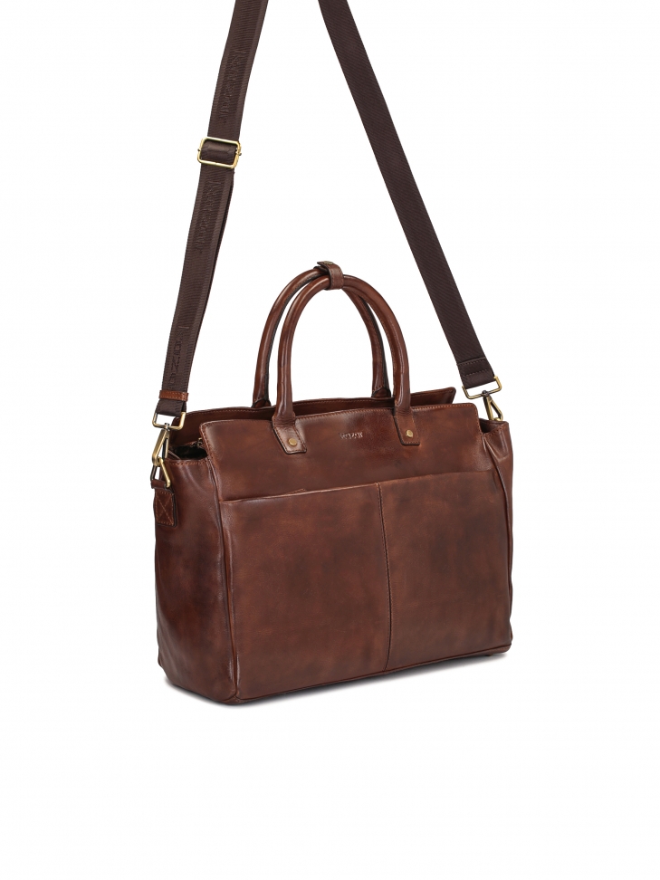 Elegantní pánská kožená taška v obchodním stylu CYPRIANUS