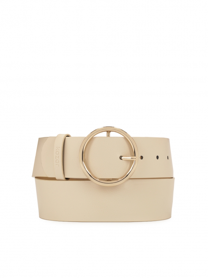 Krémový pásek s kulatou sponou  CIPRA