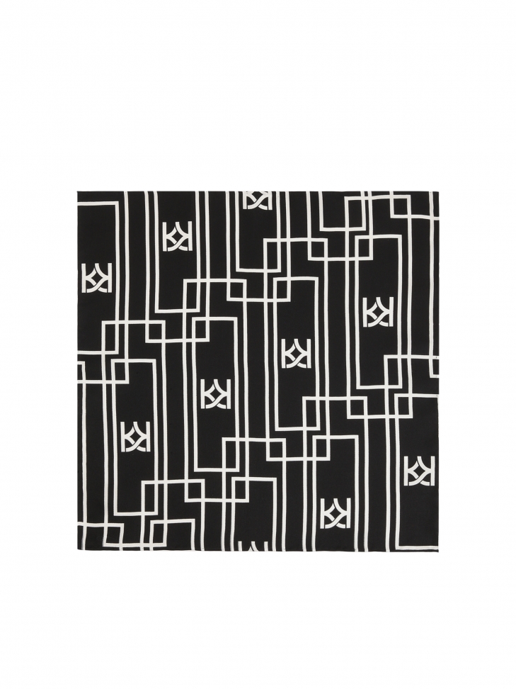 Elegantní vzorovaný hedvábný kapesníček DAUKAT