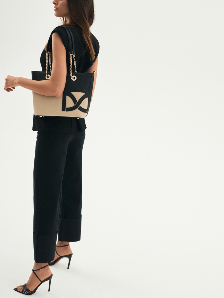 Černé kožené sandály na elegantním podpatku IRINA