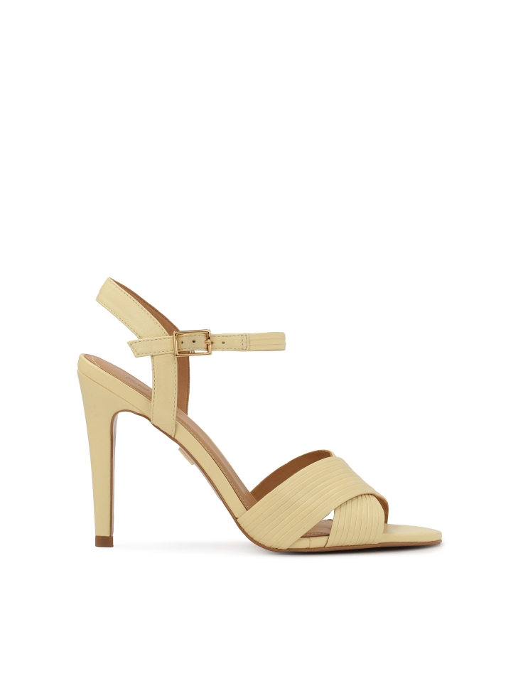 Světle žluté kožené sandály LILIAN