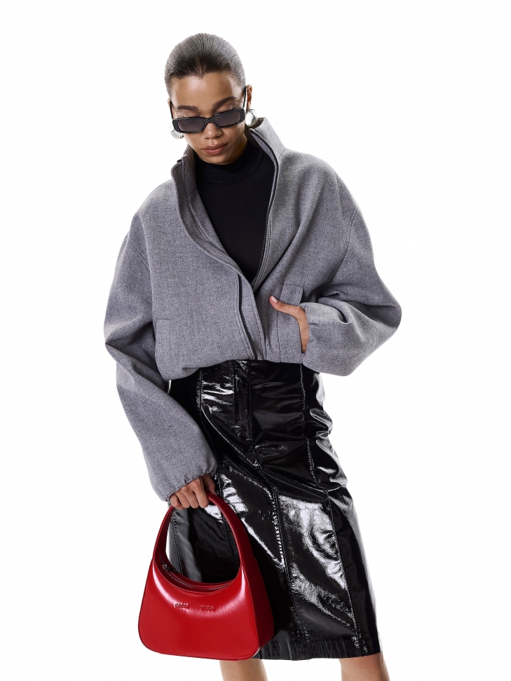 Červená kabelka s držadlem do ruky  KS TESS