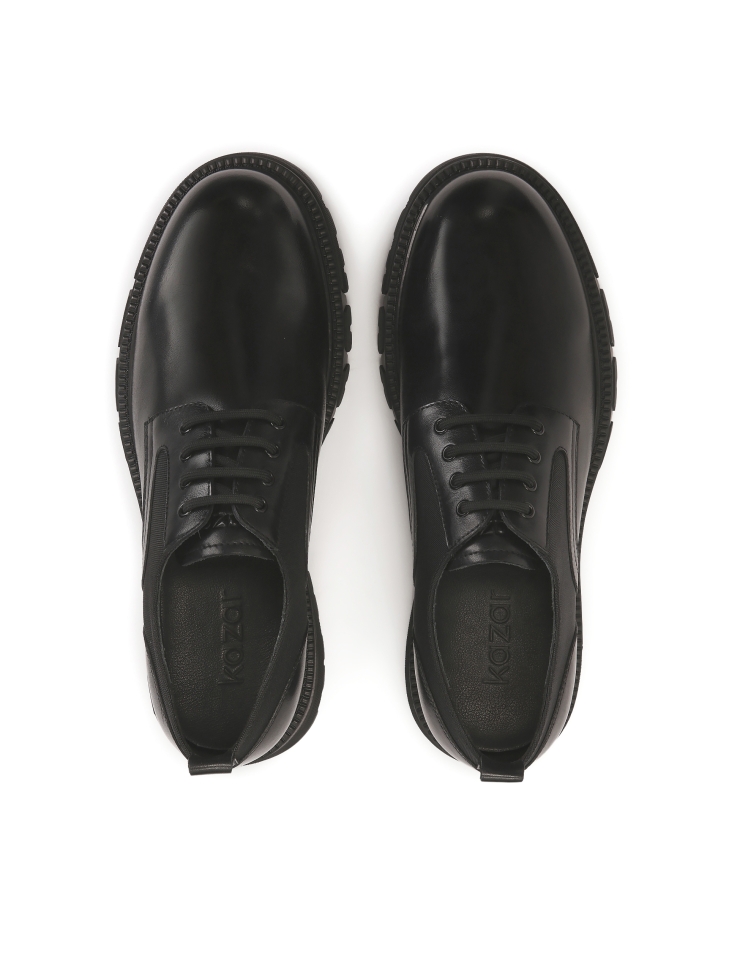 Ležérní černá obuv z kombinovaných materiálů SORROS