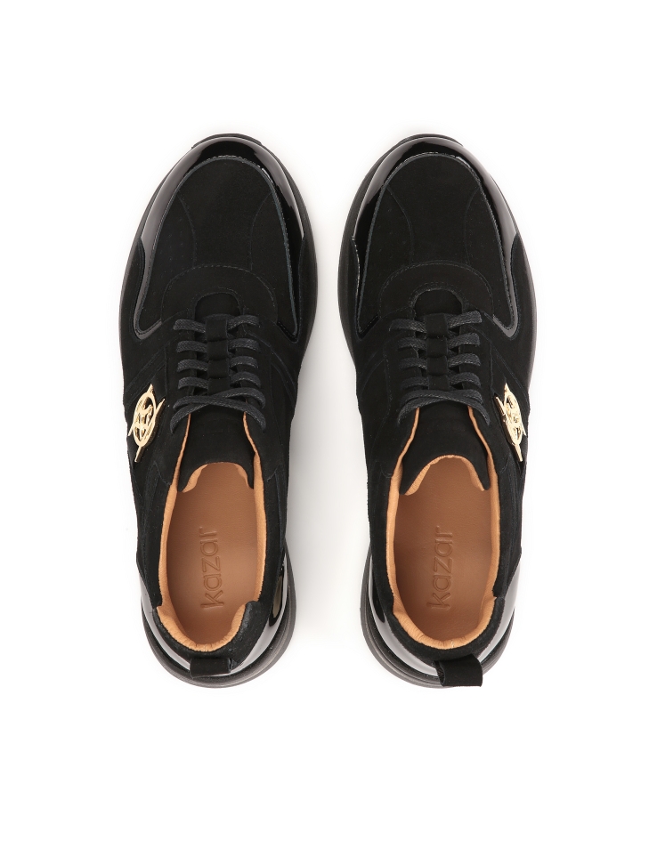 Tenisky z kombinovaných materiálů na zvýšené podrážce WHISPER