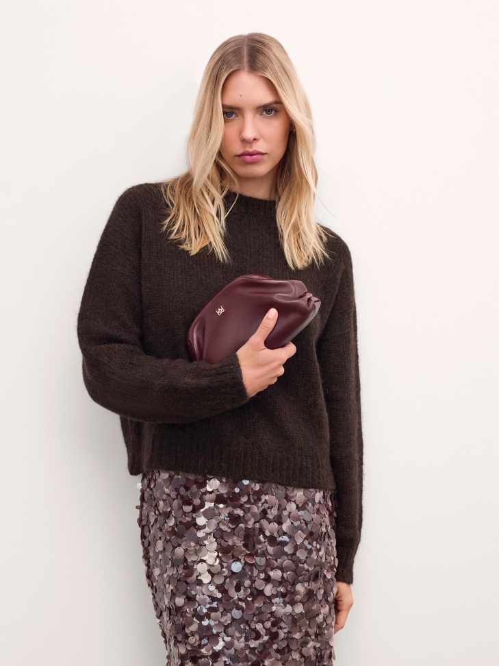 Bordó večerní kabelka GLOW