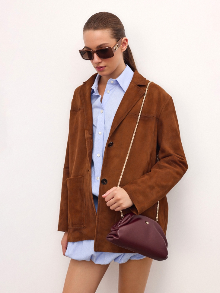 Bordó večerní kabelka GLOW