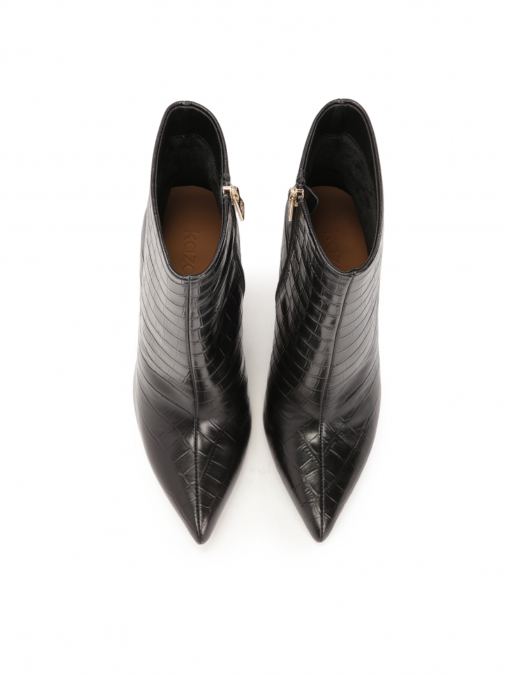 Elegantní vysoké boty na jehlovém podpatku s krokodýlím vzorem  MAKANDA