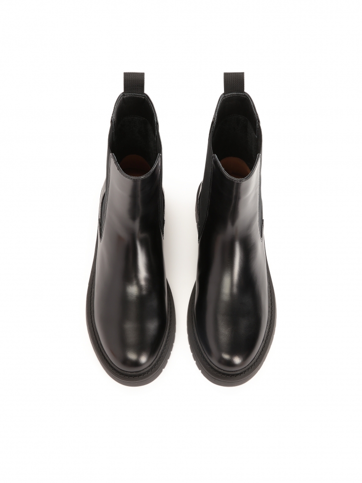 Černé kožené dámské boty Chelsea DILL