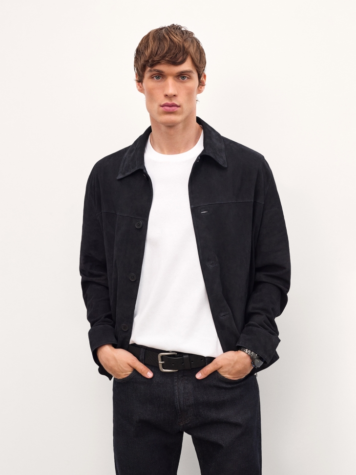 Černý pásek se stříbrnou sponou LONGITIS