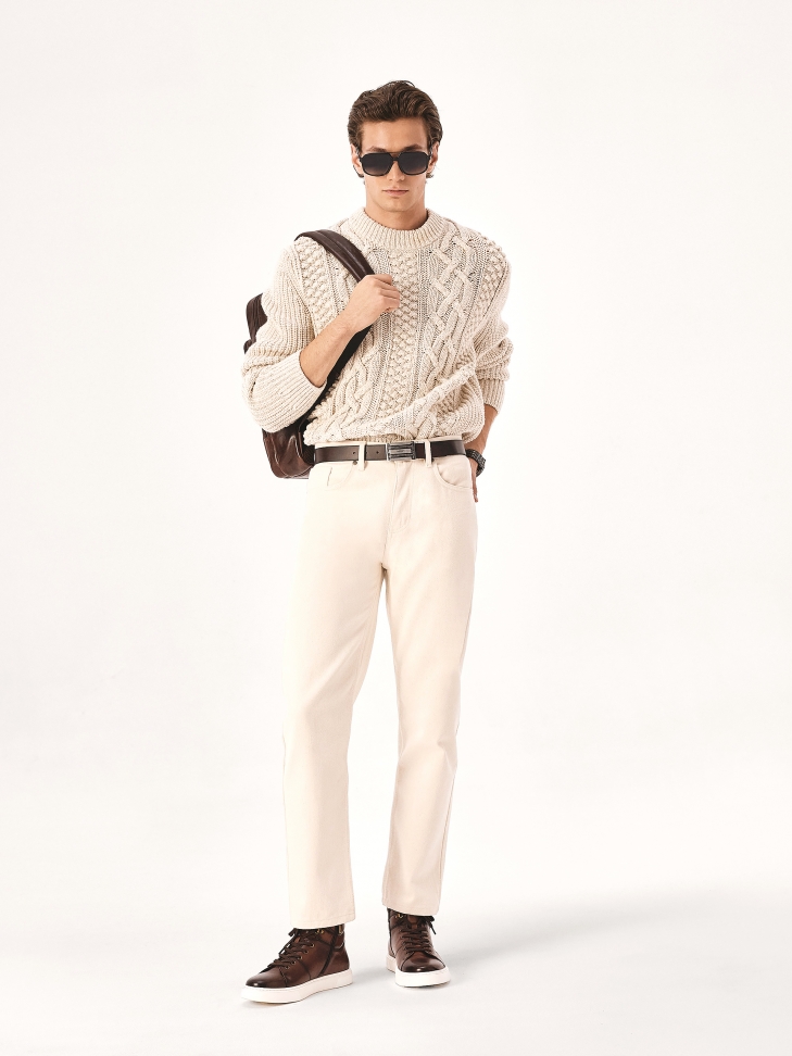 Kožený oboustranný opasek s velkou sponou NICOLLINO