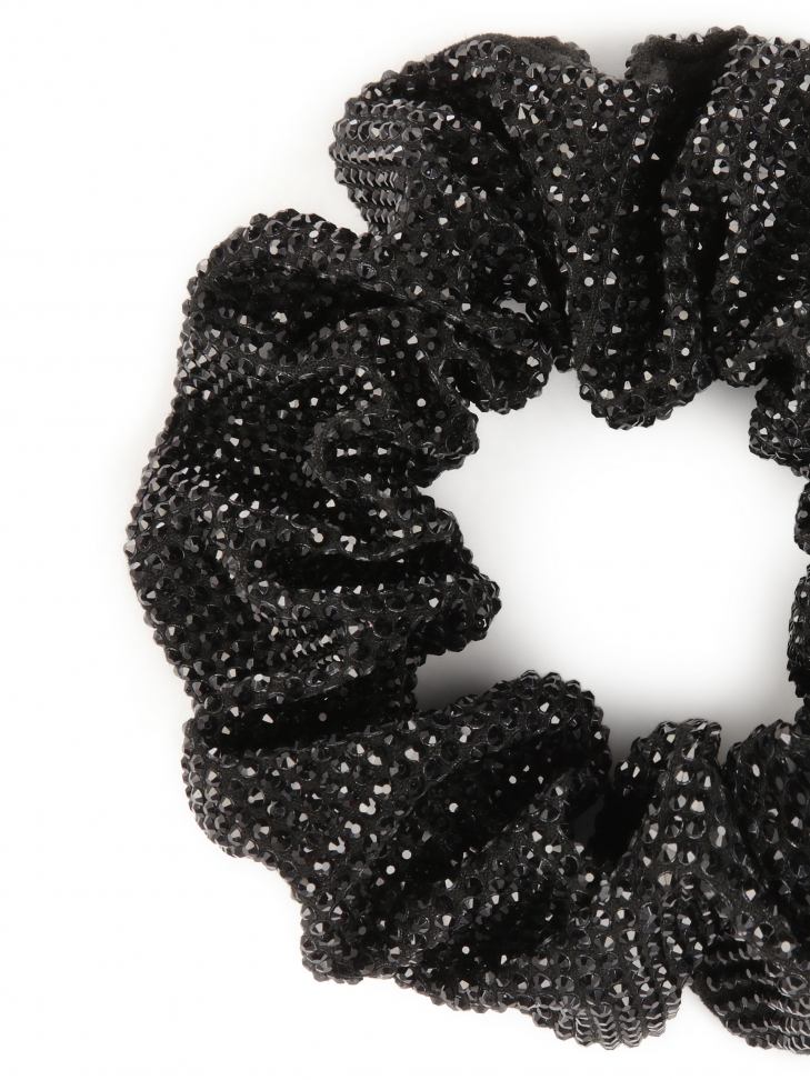 Černá zdobená gumička do vlasů  BARRON