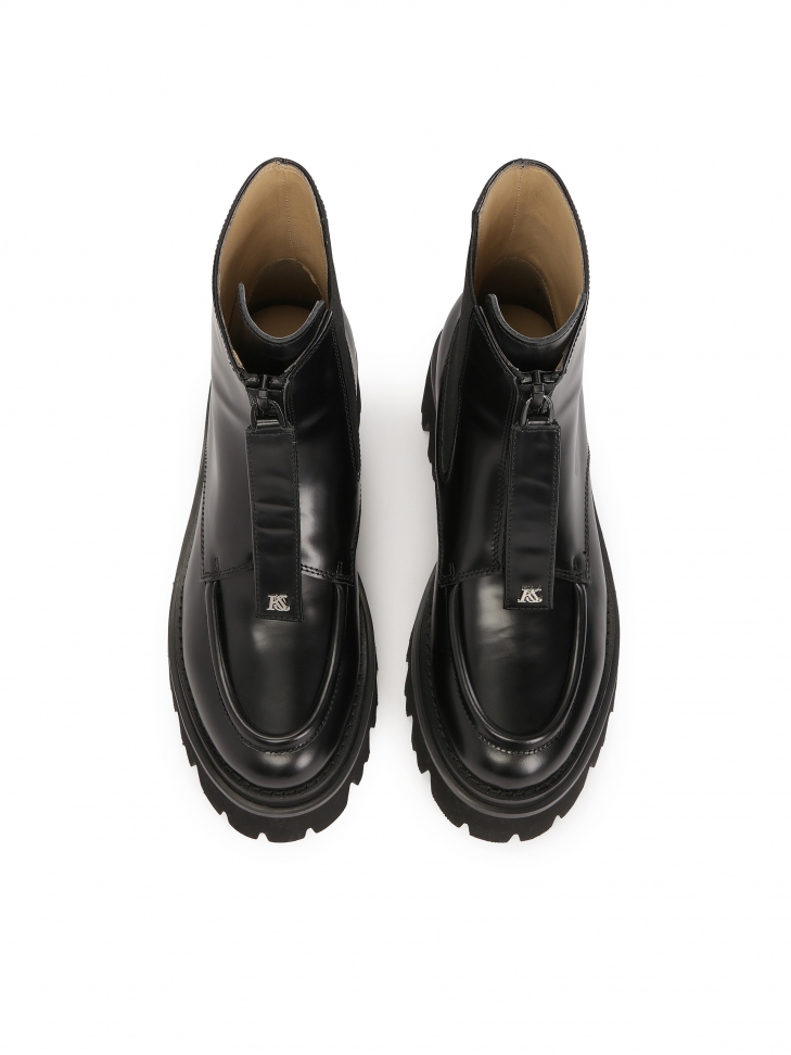 Černé boty s jednoduchým svrškem na zip KS LEILA