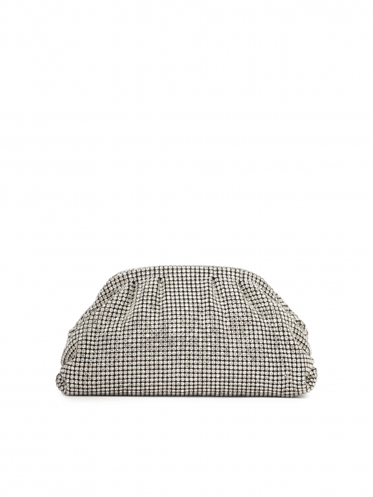 Stříbrná večerní kabelka se zirkony GLOW M