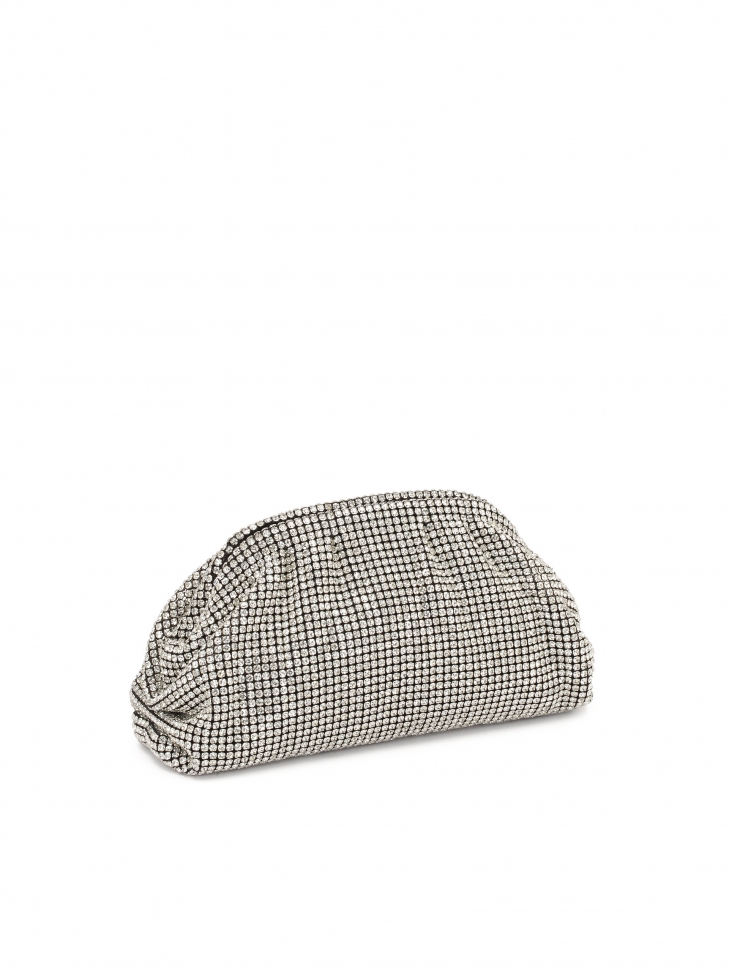 Stříbrná večerní kabelka se zirkony GLOW M