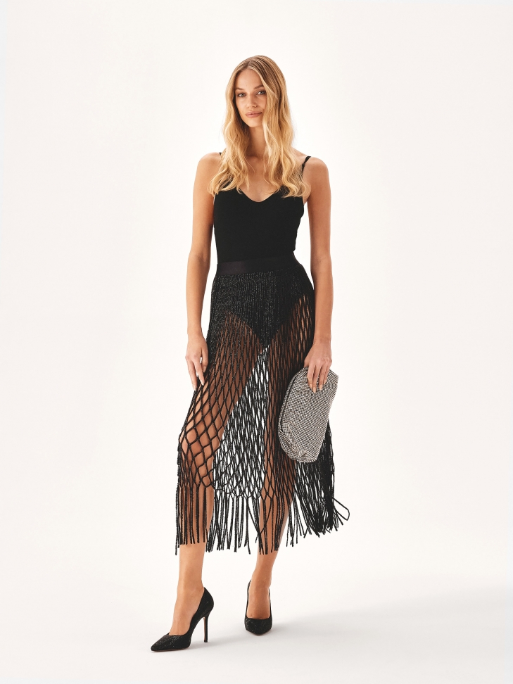 Stříbrná večerní kabelka se zirkony GLOW M