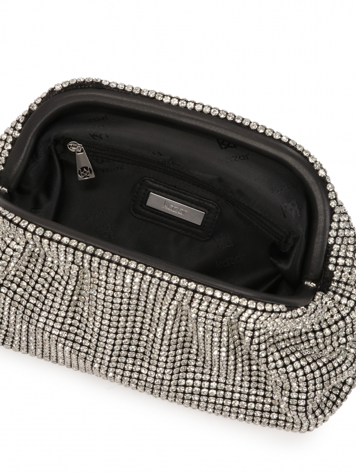 Stříbrná večerní kabelka se zirkony GLOW M