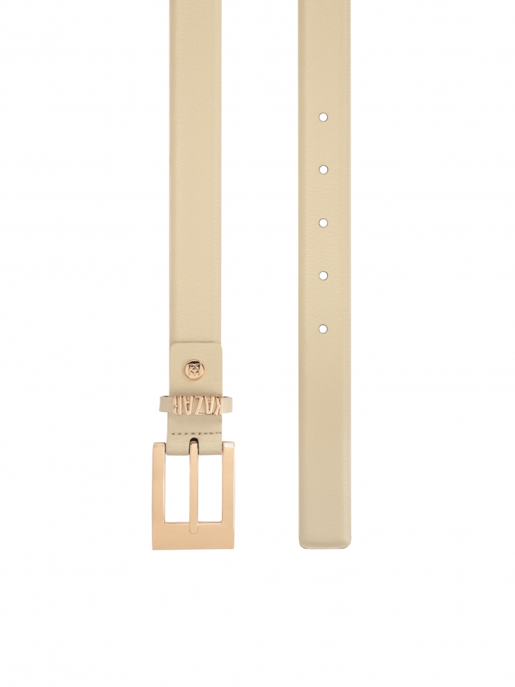 Béžový pásek s poutkem na pásek s podpisem  SALLE