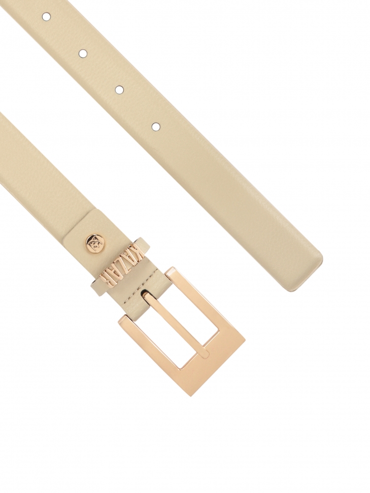 Béžový pásek s poutkem na pásek s podpisem  SALLE