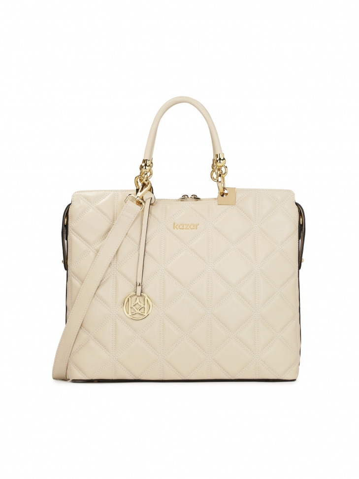 Elegantní prošívaná kožená aktovka MEGAN