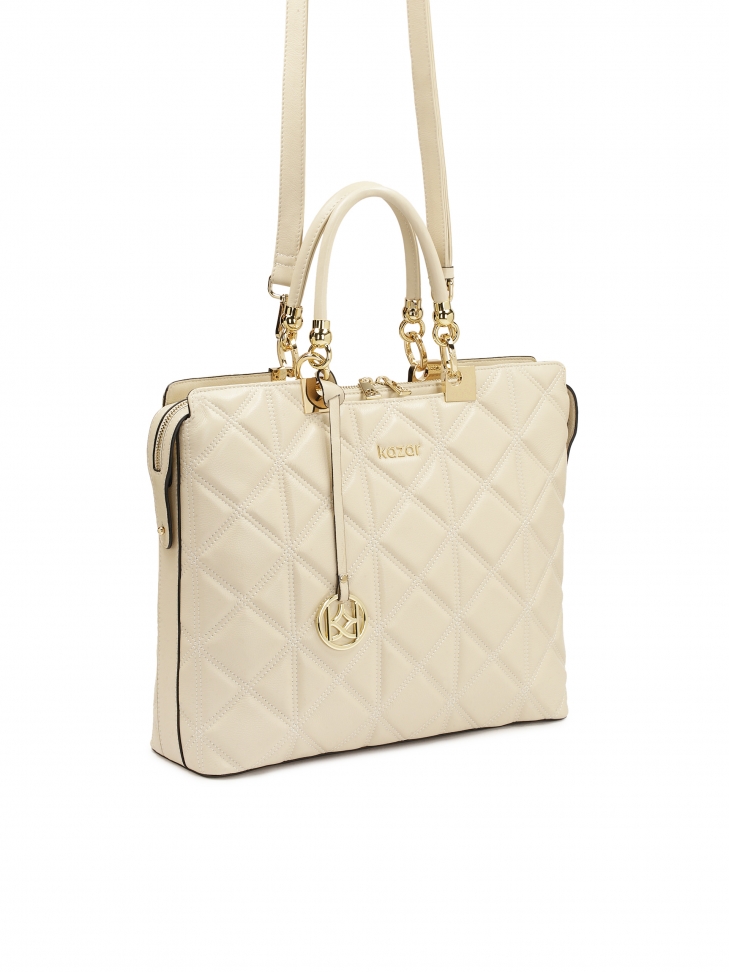 Elegantní prošívaná kožená aktovka MEGAN