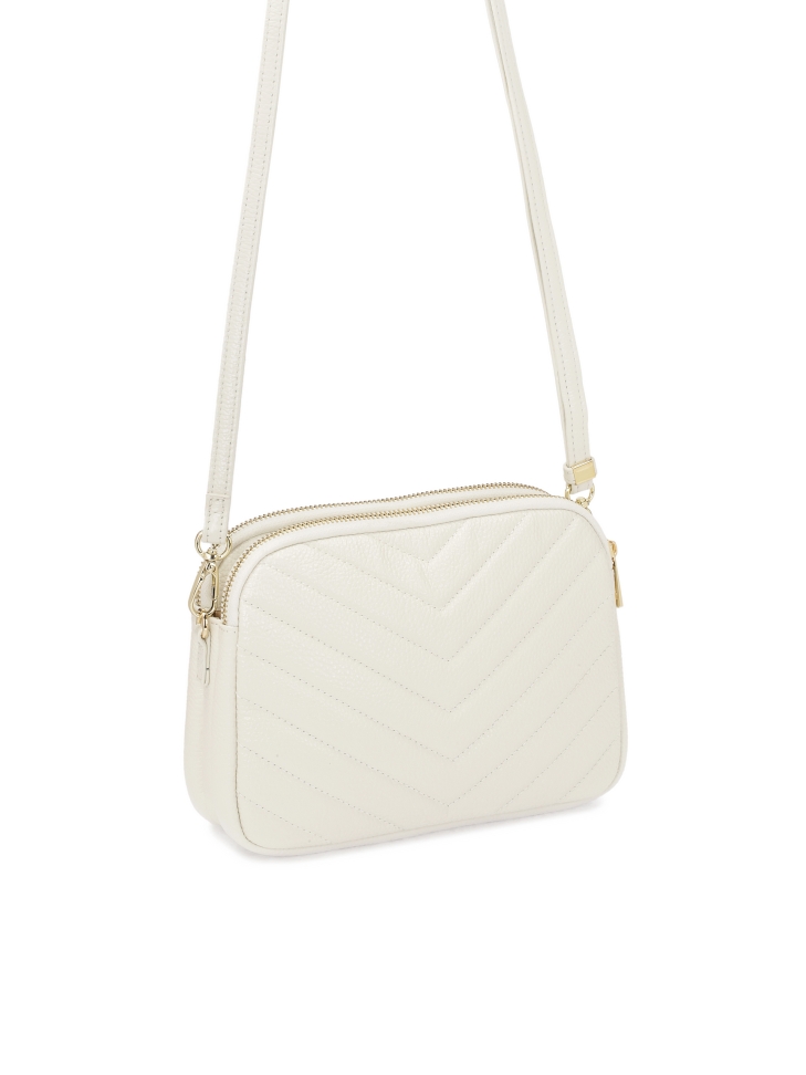 Malá bílá kabelka na opasku RITA