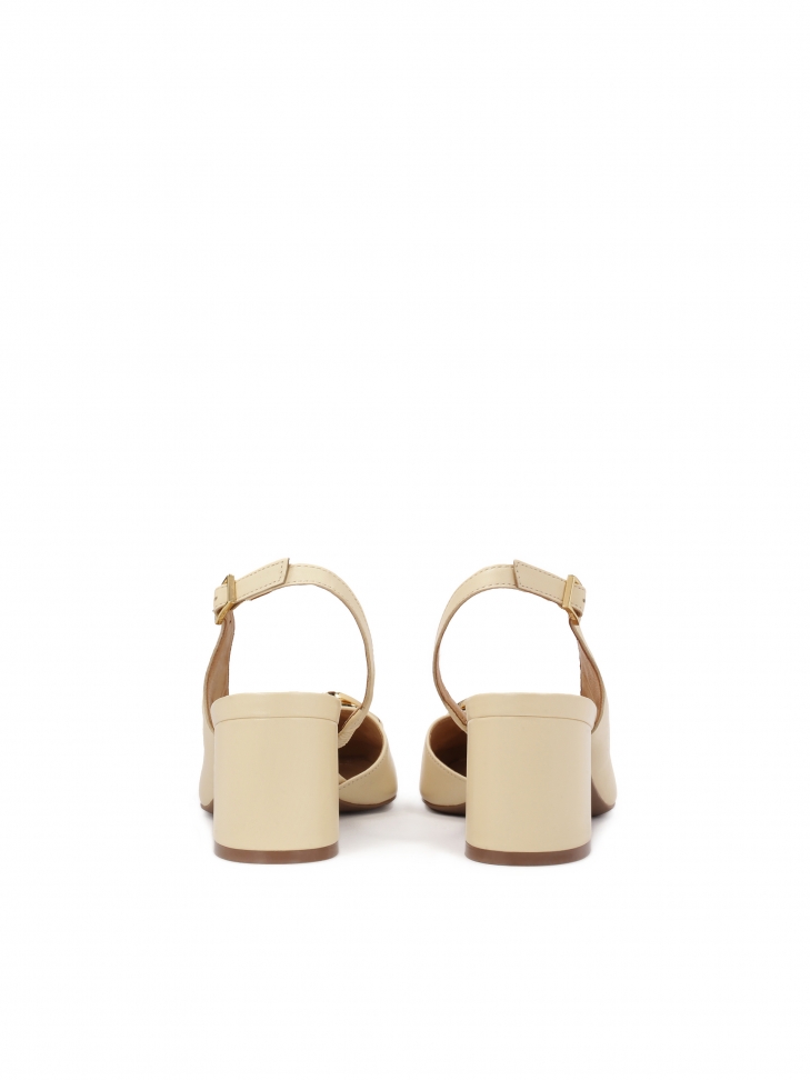 Kožené polootevřené lodičky GAURA