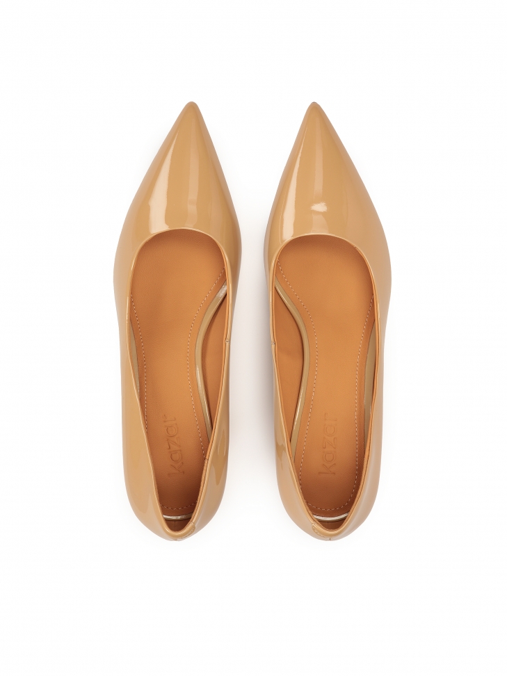 Nadčasové lakované kožené jehlové podpatky  ZOE