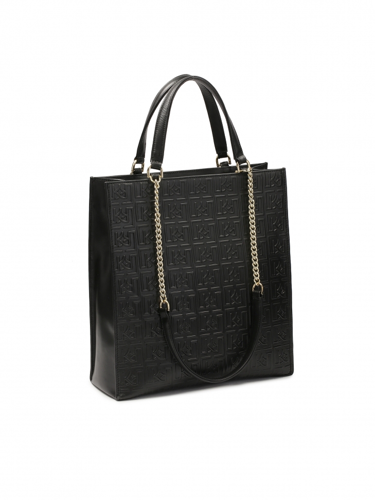 Velká jednoduchá kabelka zdobená reliéfním vzorem SIMONEE