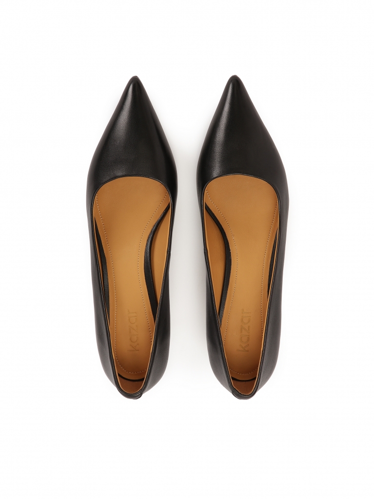 Univerzální černé lodičky na nízkém podpatku GINEVRA