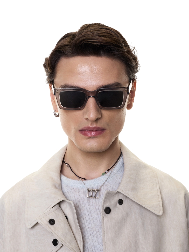 Šedé polarizační brýle Wayfarer  KYNLEE