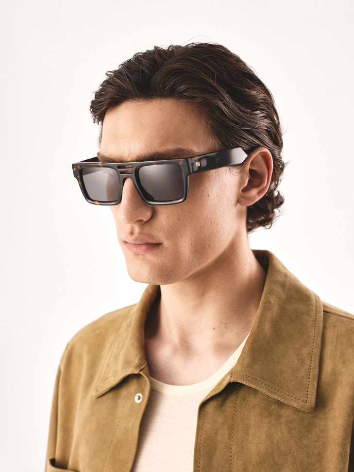 Hnědé klasické wayfarer brýle ILTES